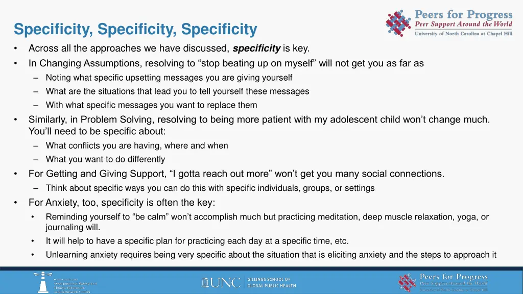 specificity specificity specificity across