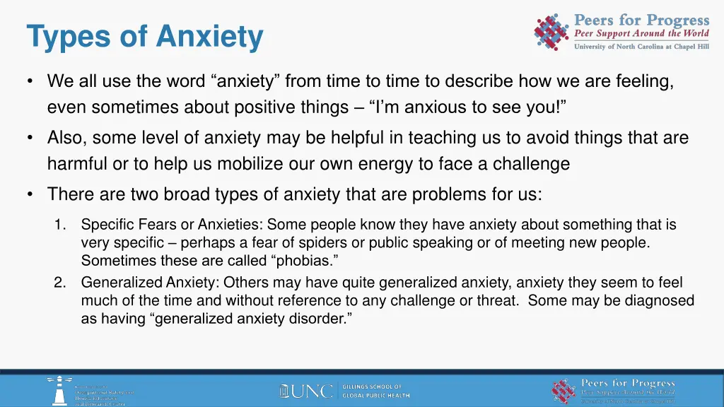 types of anxiety