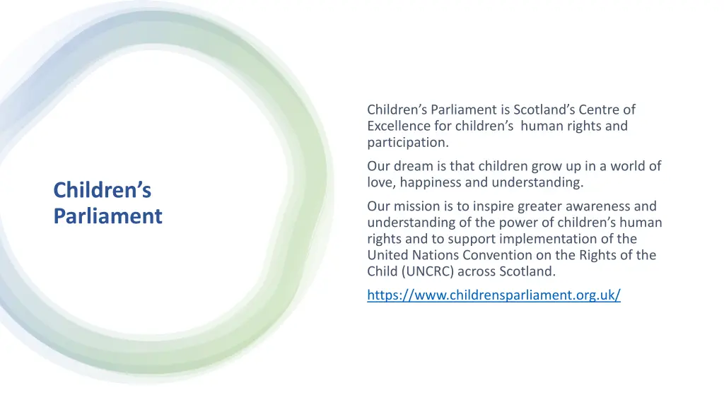 children s parliament is scotland s centre