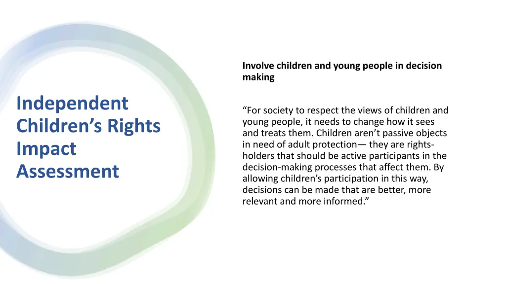 involve children and young people in decision