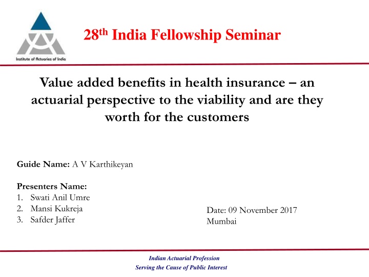 28 th india fellowship seminar