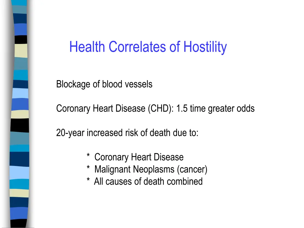 health correlates of hostility