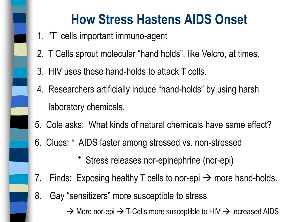 how stress hastens aids onset 1 t cells important