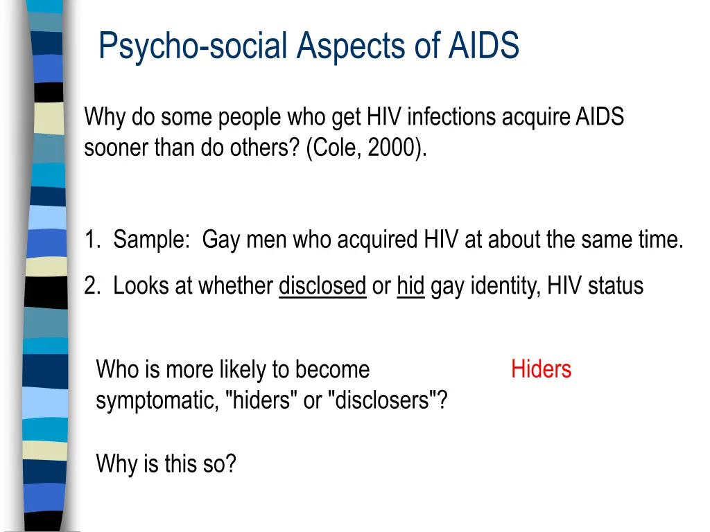 psycho social aspects of aids