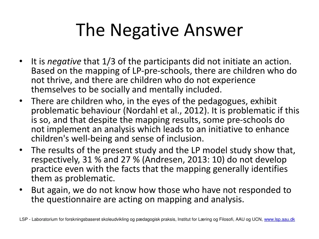 the negative answer