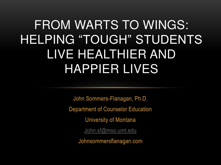 from warts to wings helping tough students live