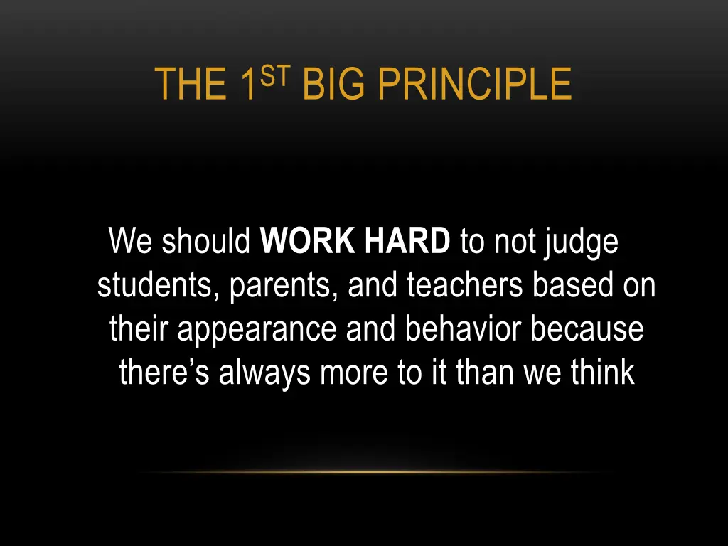 the 1 st big principle