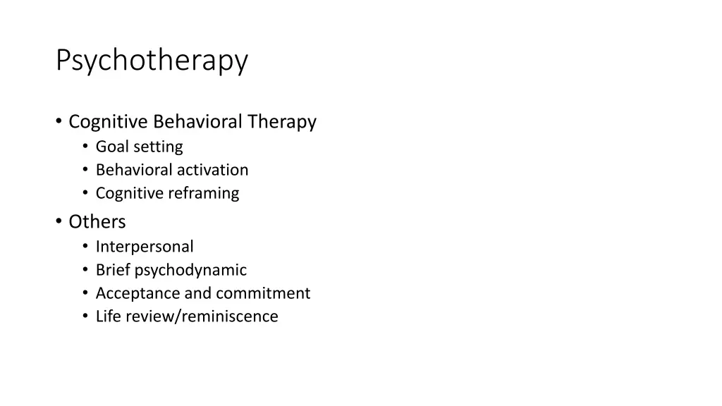 psychotherapy