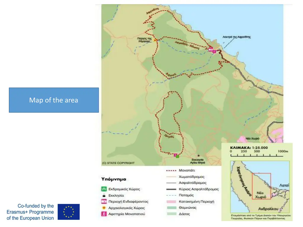 map of the area