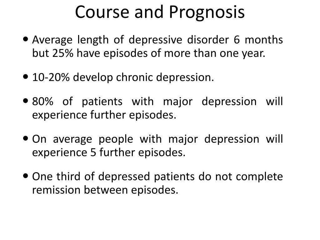 course and prognosis