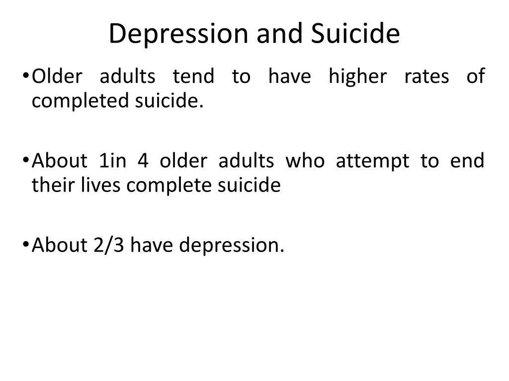 depression and suicide