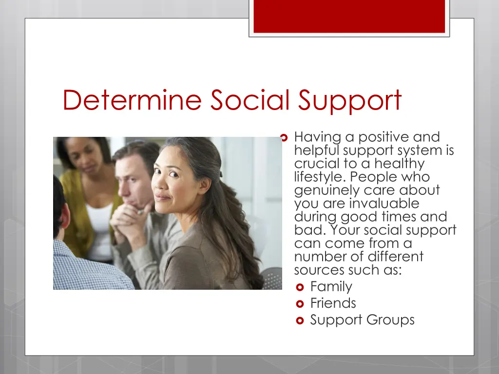 determine social support