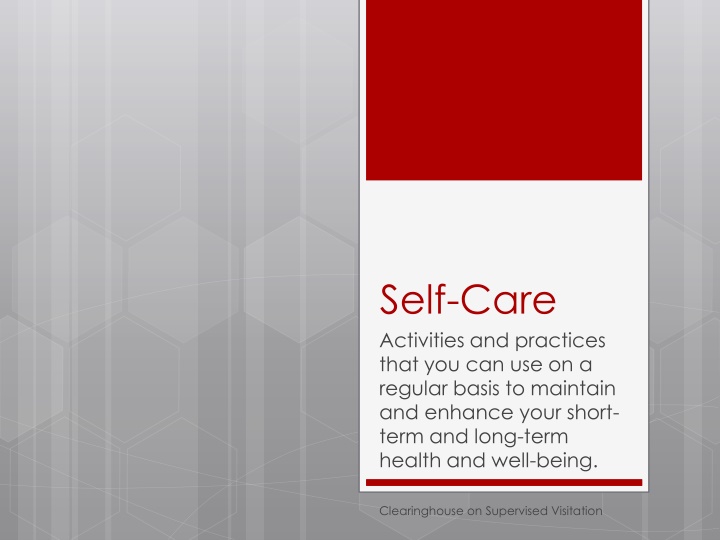 self care activities and practices that