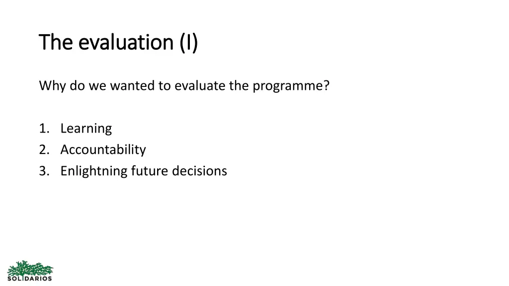 the the evaluation evaluation i i