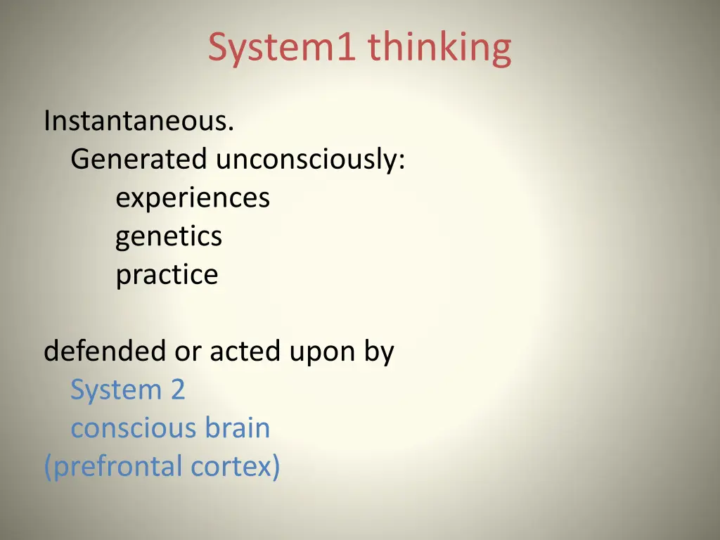 system1 thinking 2