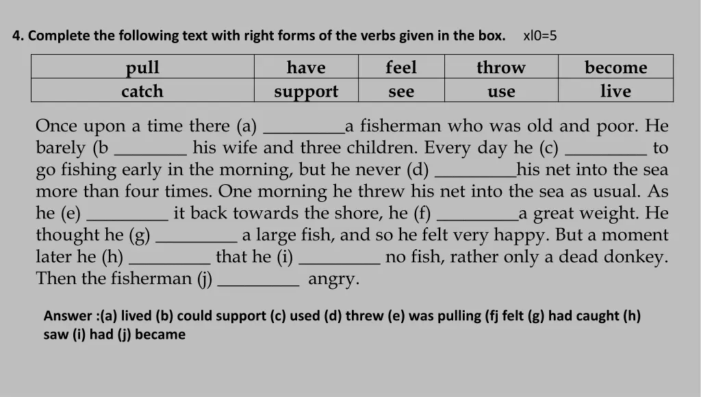 4 complete the following text with right forms