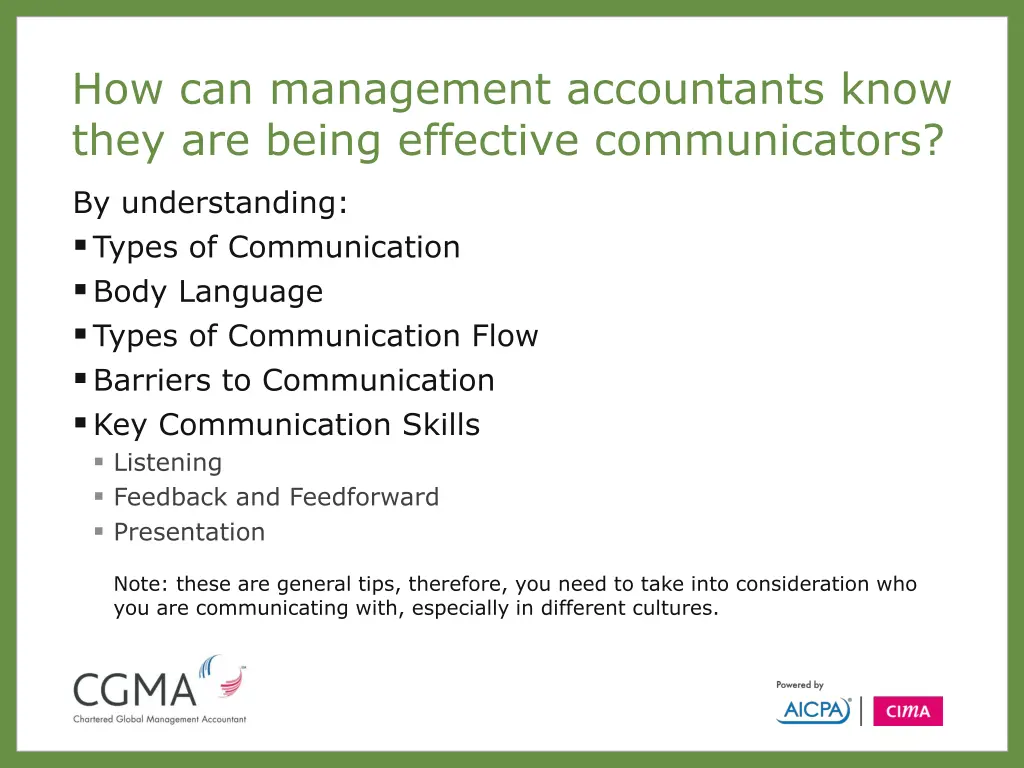 how can management accountants know they