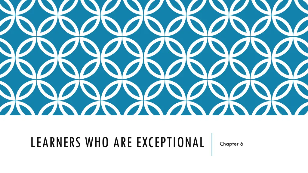 learners who are exceptional