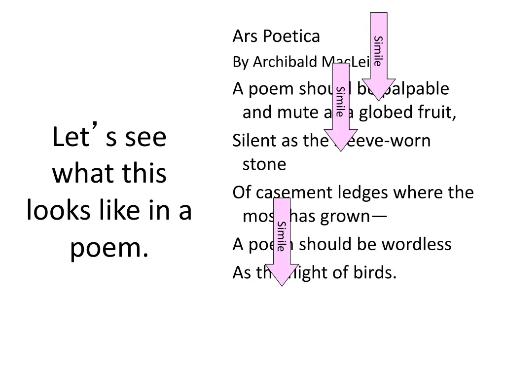 ars poetica by archibald macleish a poem should