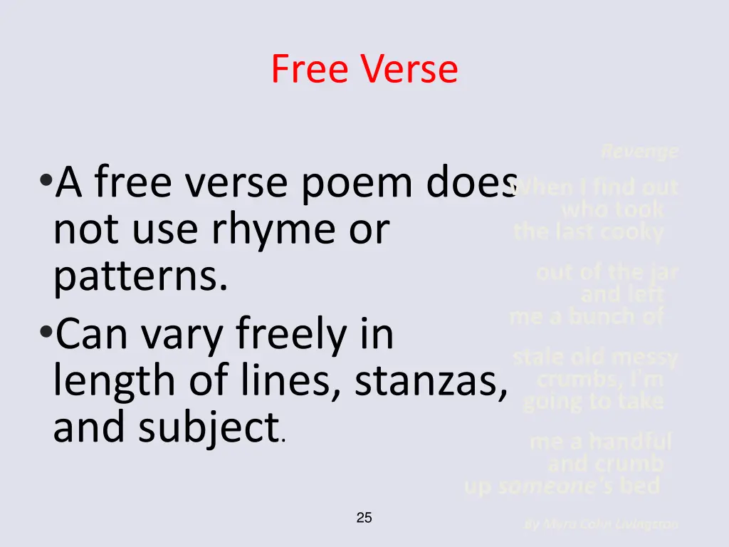 free verse