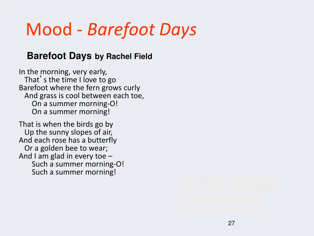 mood barefoot days