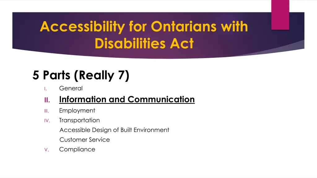 accessibility for ontarians with disabilities act