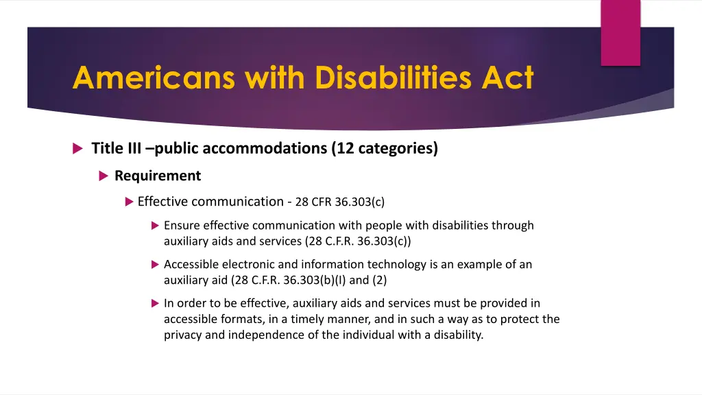 americans with disabilities act