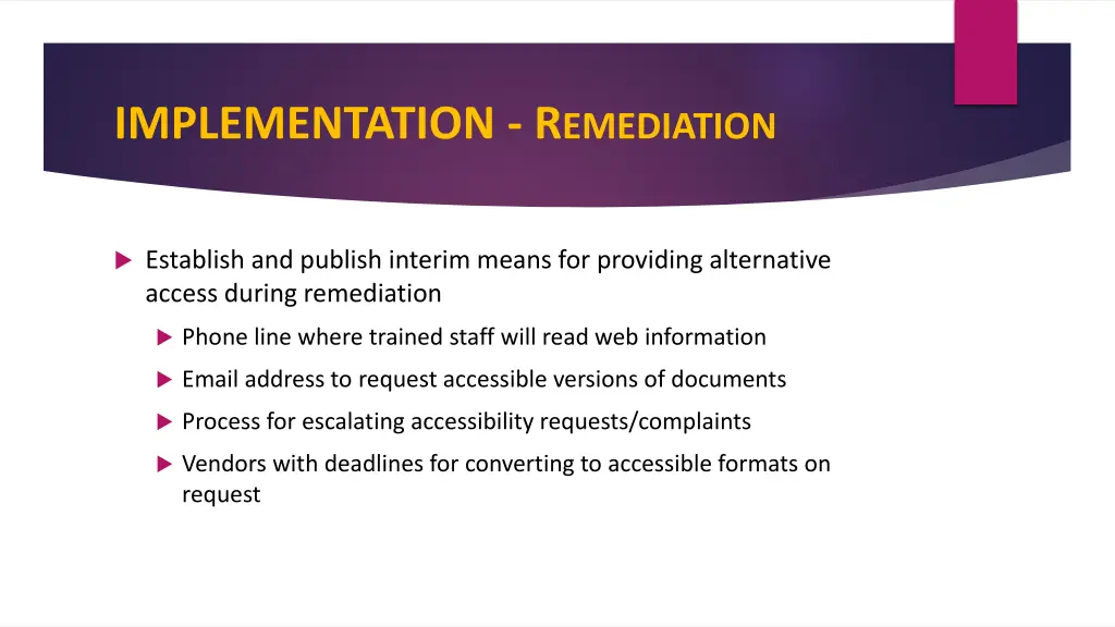 implementation r emediation 2