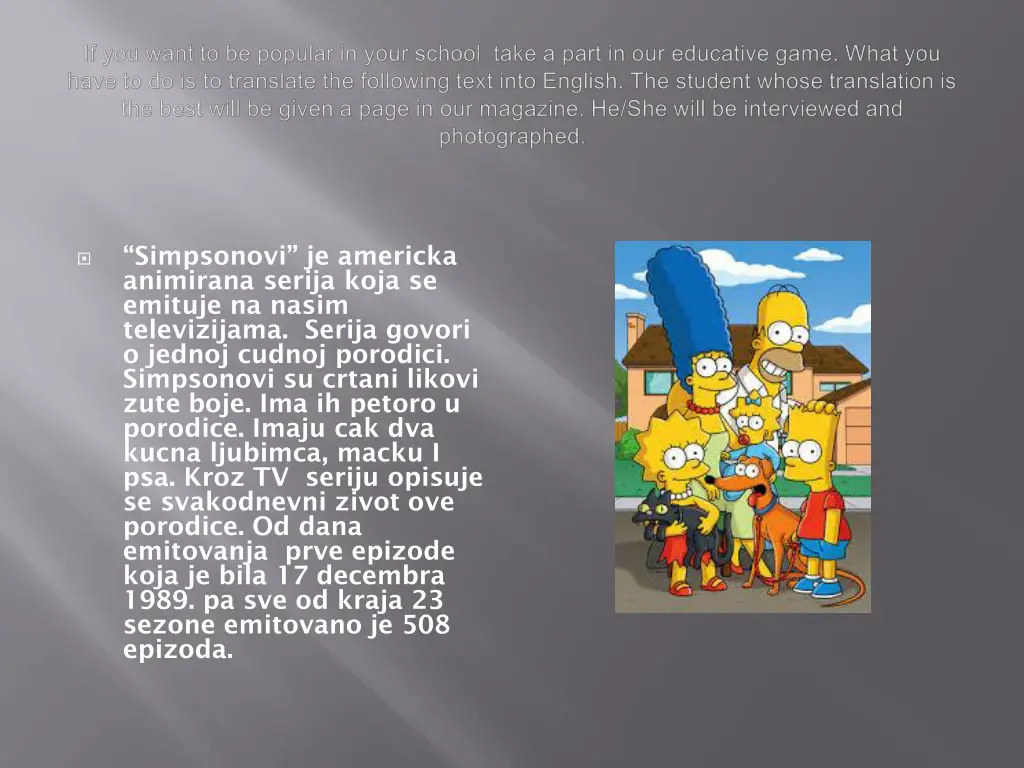 simpsonovi je americka animirana serija koja