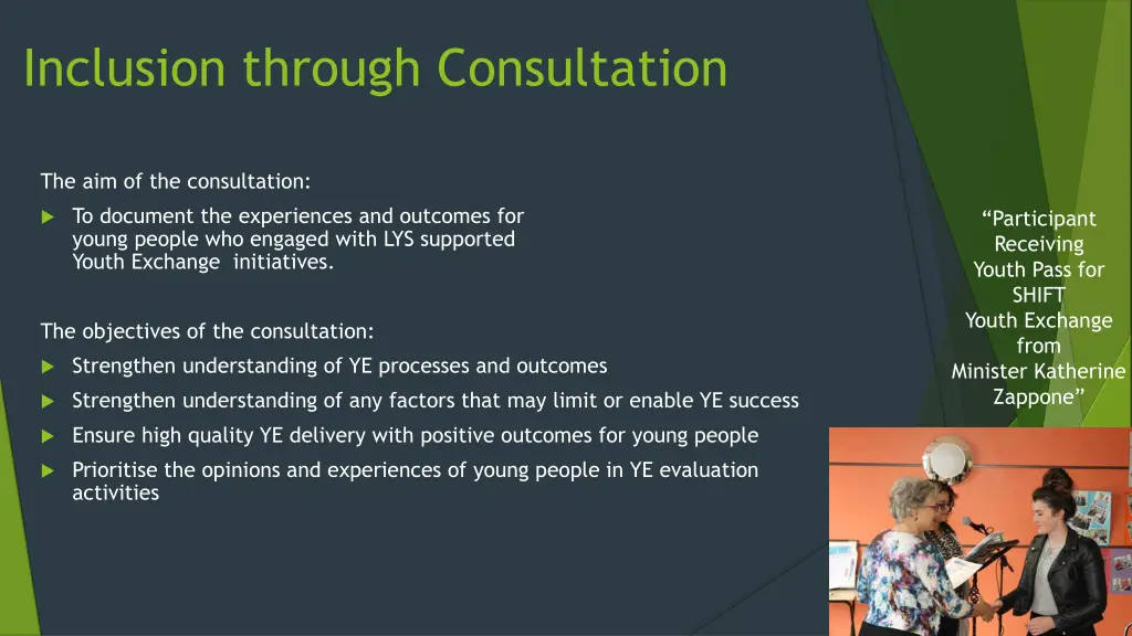 inclusion through consultation