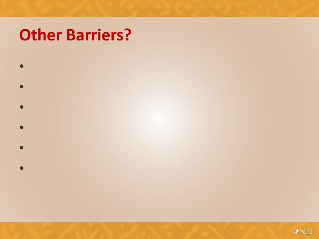 other barriers