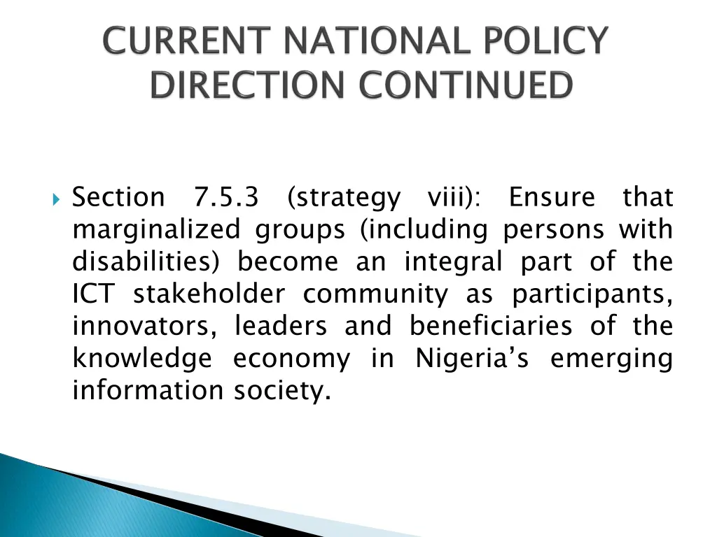 section marginalized groups including persons