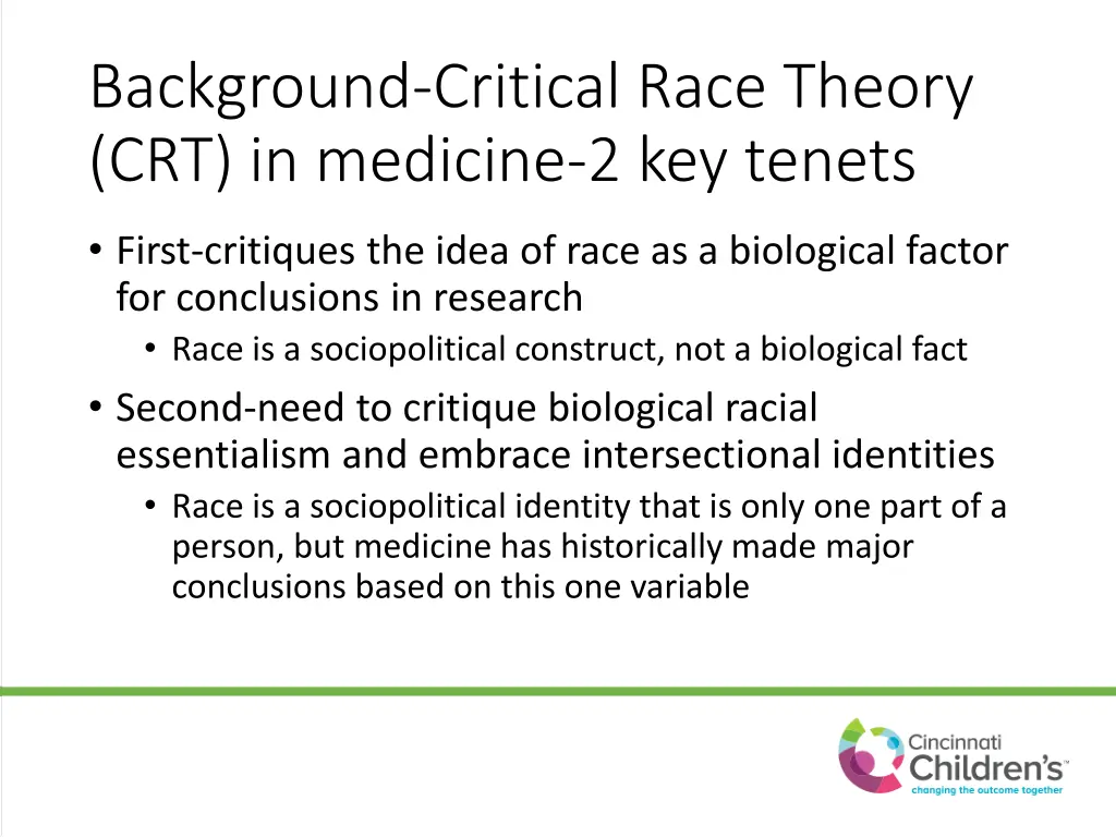 background critical race theory crt in medicine 1