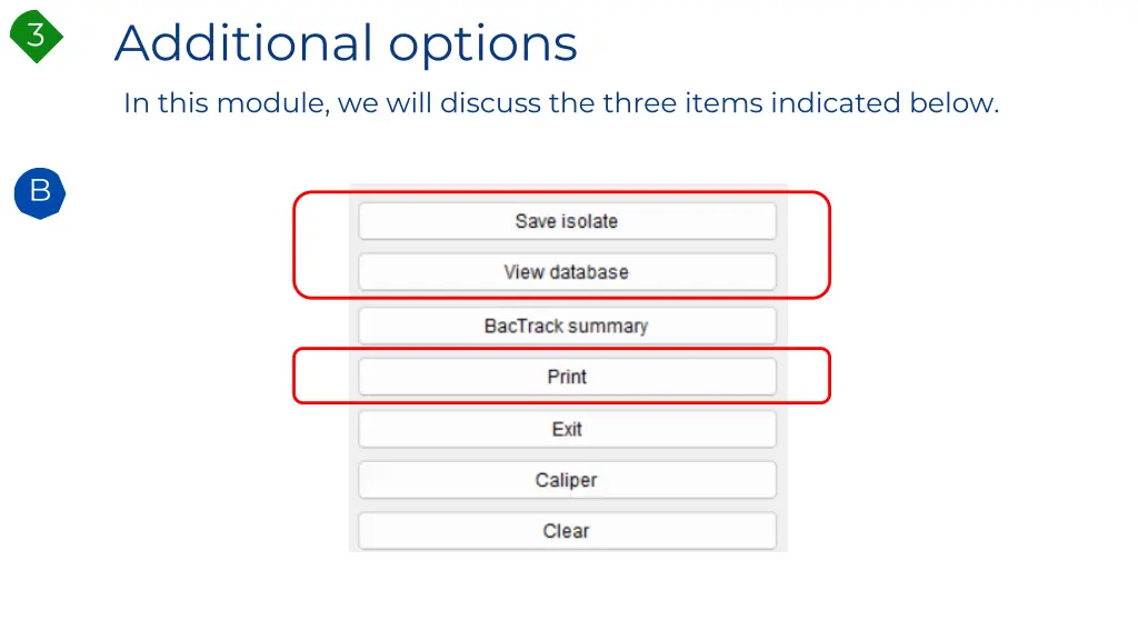 additional options in this module we will discuss