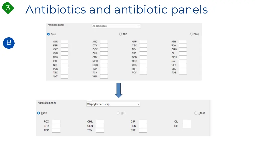 antibiotics and antibiotic panels