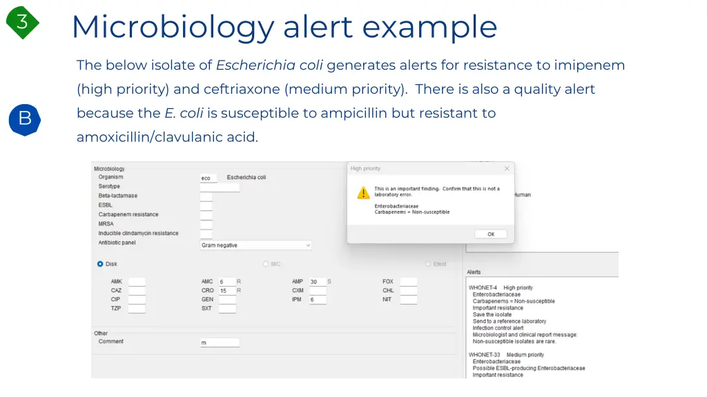 microbiology alert example