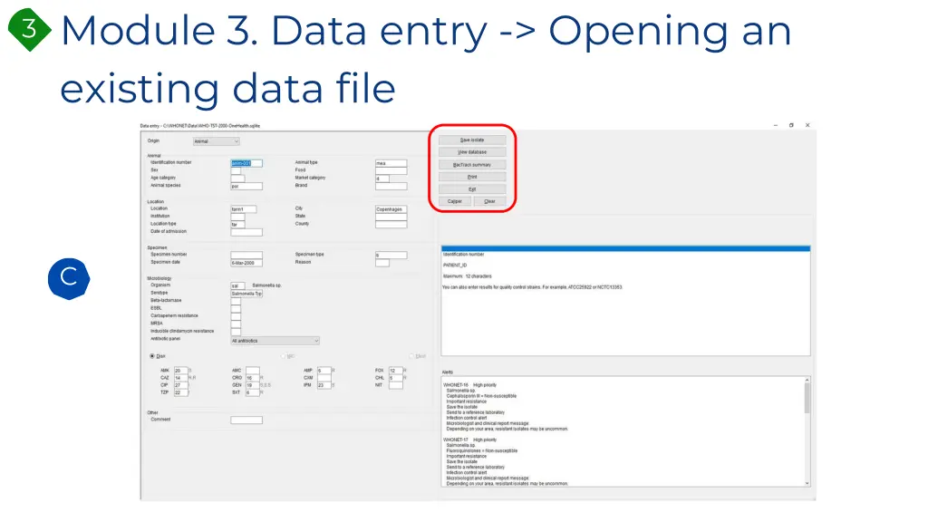 module 3 data entry opening an existing data file 1