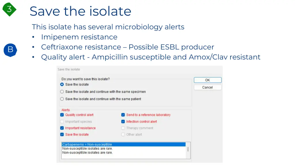 save the isolate this isolate has several