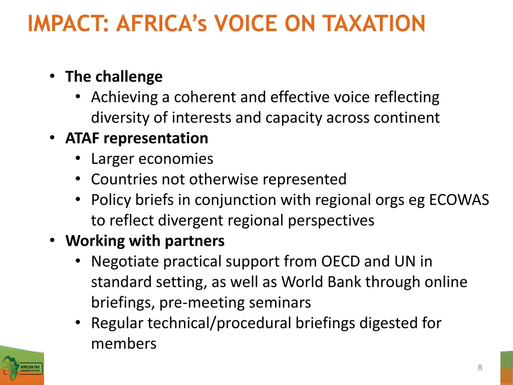 impact africa s voice on taxation