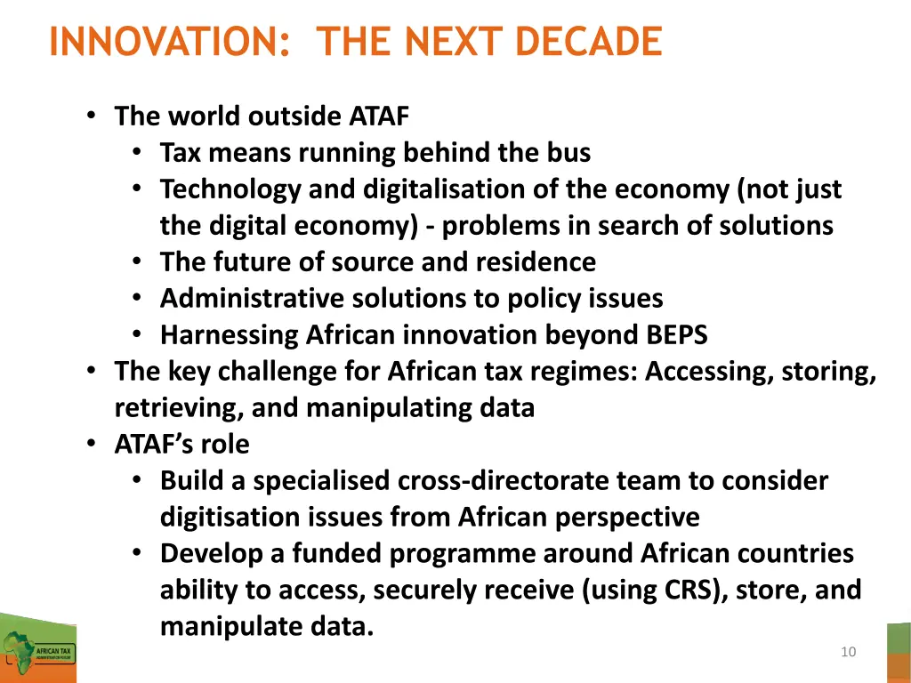 innovation the next decade