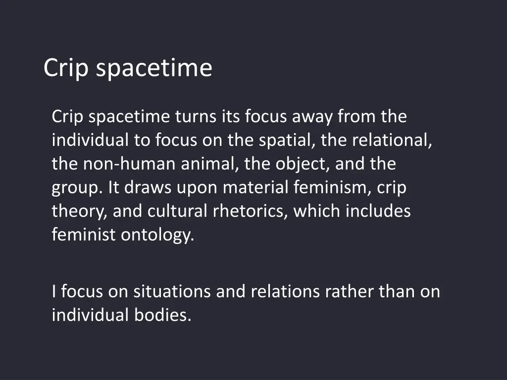 crip spacetime