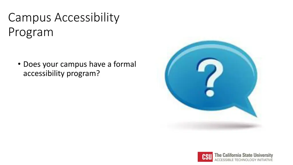 campus accessibility program