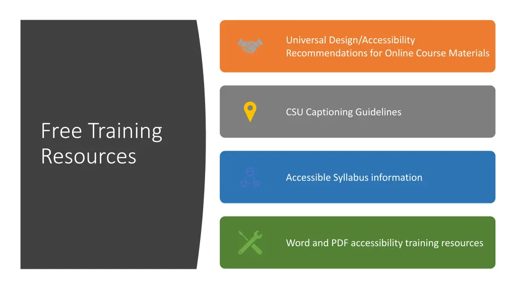 universal design accessibility recommendations