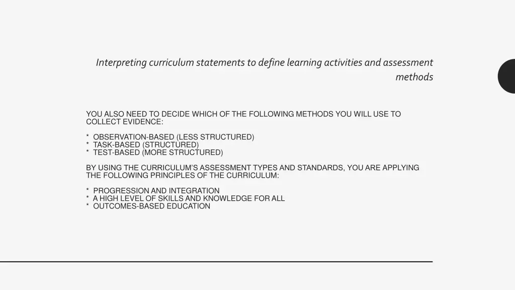 interpreting curriculum statements to define 4