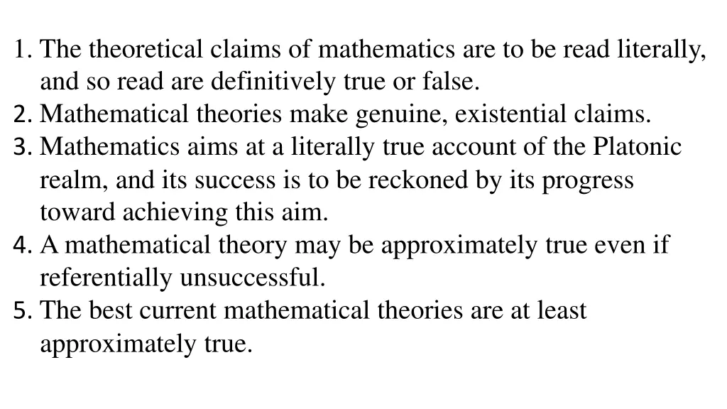 1 the theoretical claims of mathematics