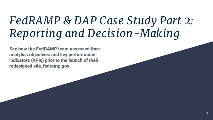 fedramp dap case study part 2 reporting