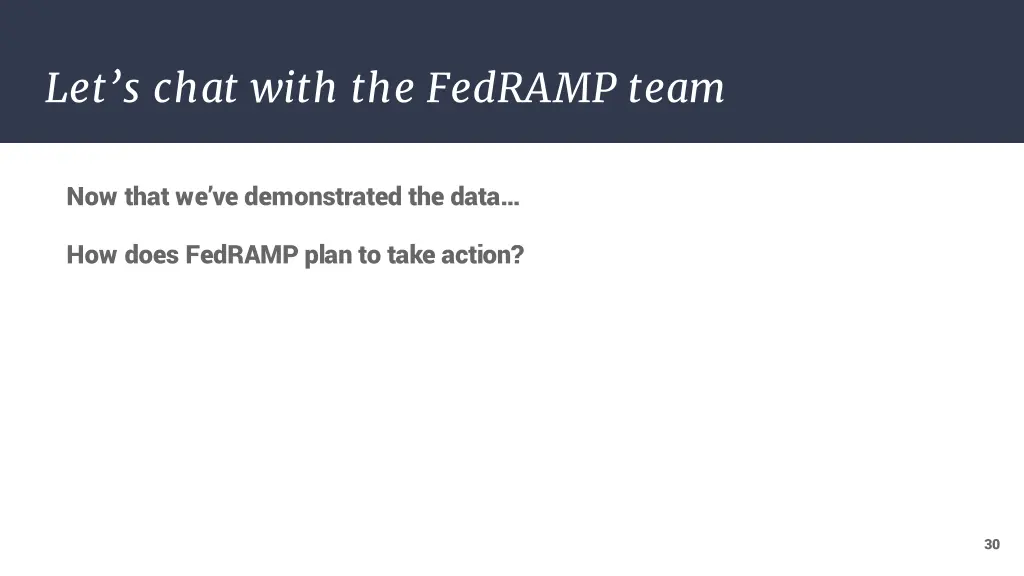 let s chat with the fedramp team 1