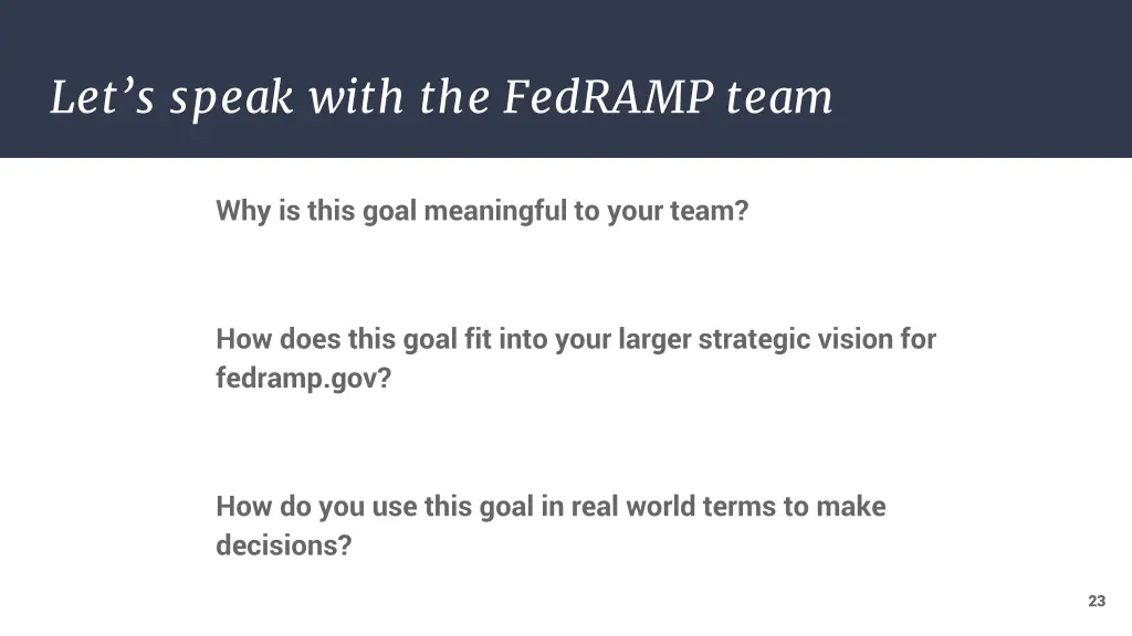 let s speak with the fedramp team 1