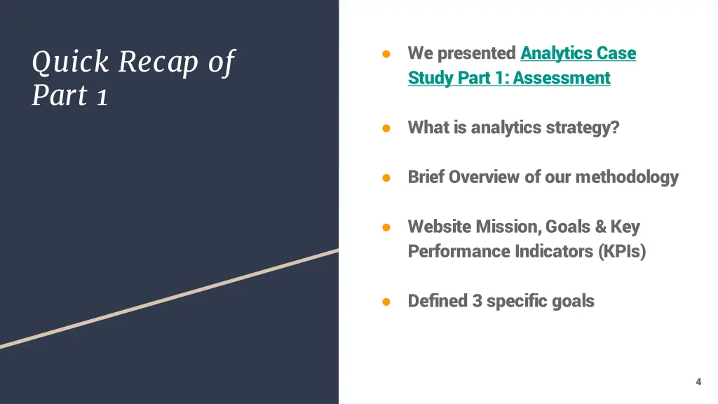 we presented analytics case study part