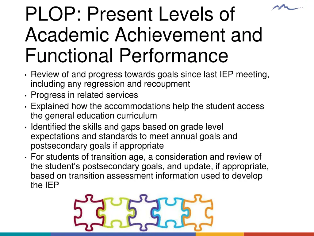 plop present levels of academic achievement 2